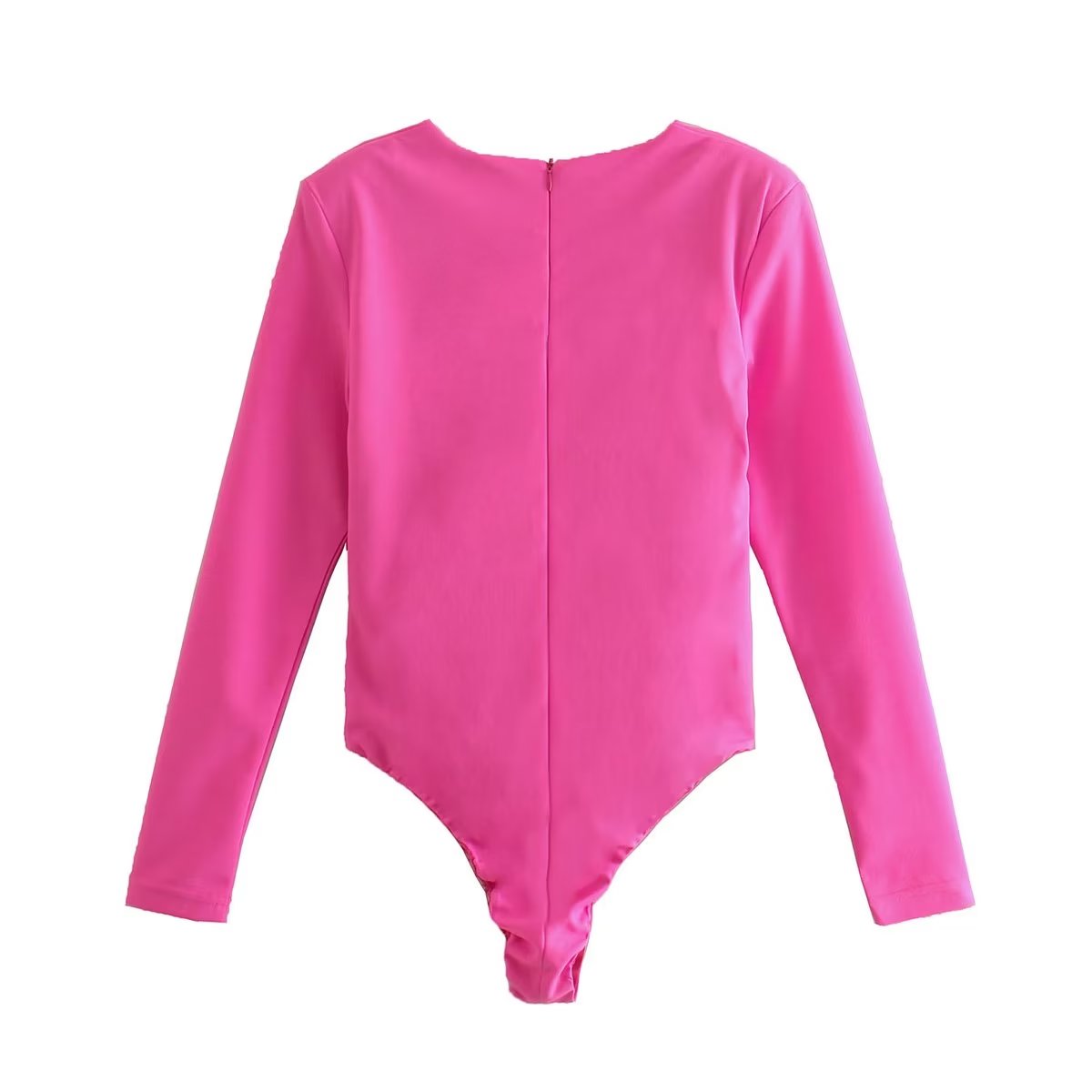 Vêtements Femme Sexy Quatre Couleurs Col Plongeant Profond Épaulettes Rembourrées Body Moulant Intérieur