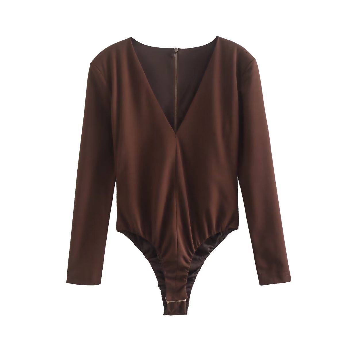 Vêtements Femme Sexy Quatre Couleurs Col Plongeant Profond Épaulettes Rembourrées Body Moulant Intérieur