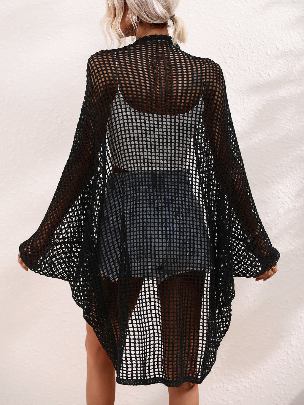 Sommer Frühling Sommer Aushöhlen Strand Meer Urlaub Strickbluse Damen Strickmode