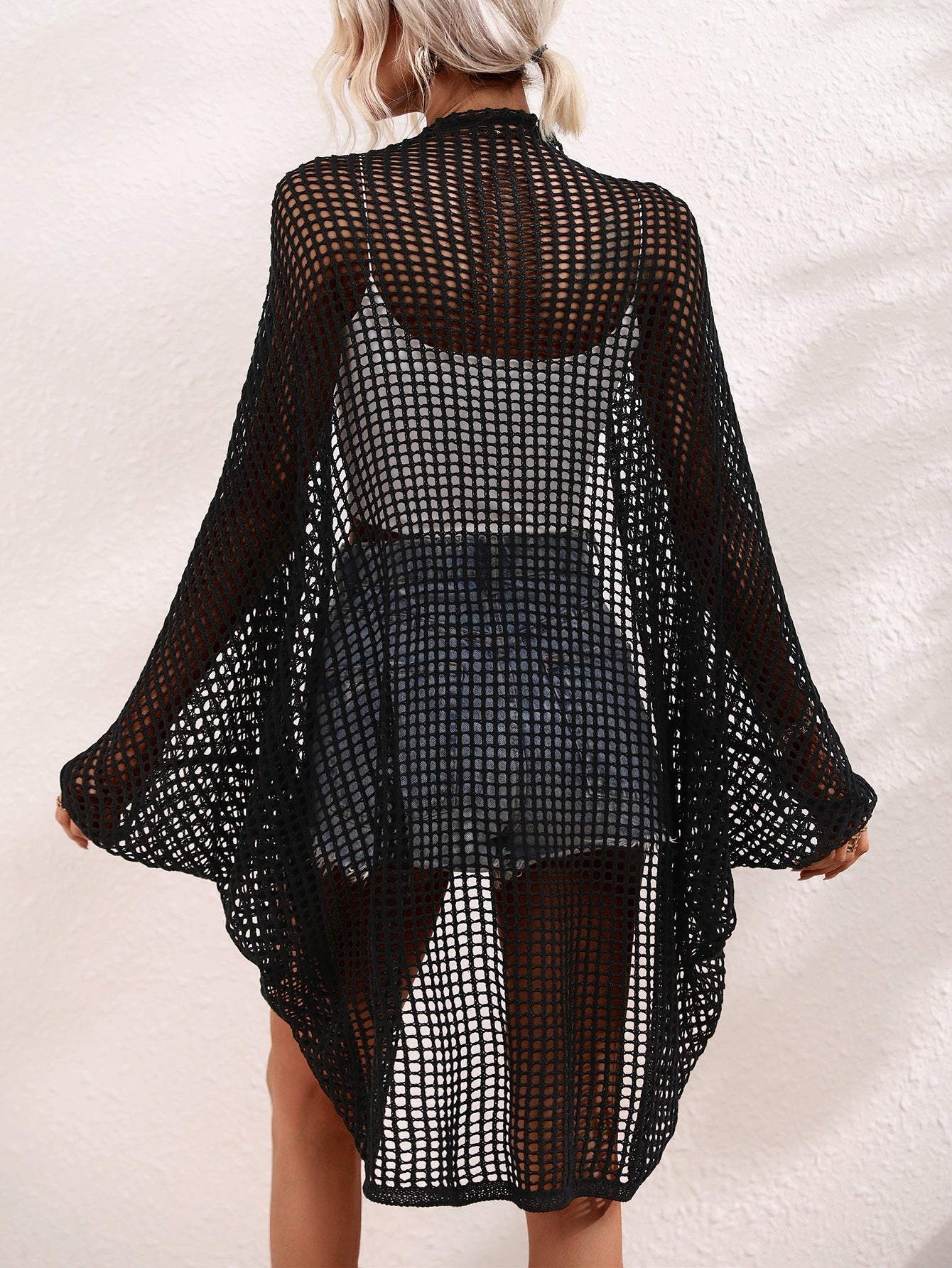 Sommer Frühling Sommer Aushöhlen Strand Meer Urlaub Strickbluse Damen Strickmode