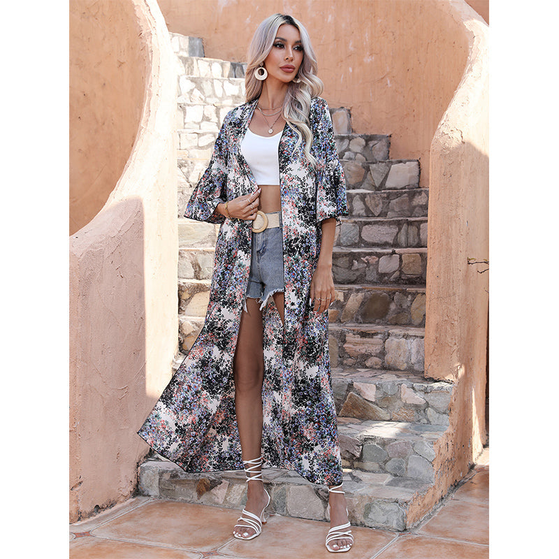 Damen Neuer Sommer Cardigan Lockerer dünner Mantel Sonnenschutz Hemd Gezeitenbluse