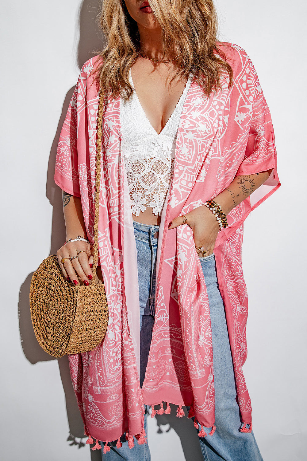 Brauner Anja Tassel Kimono