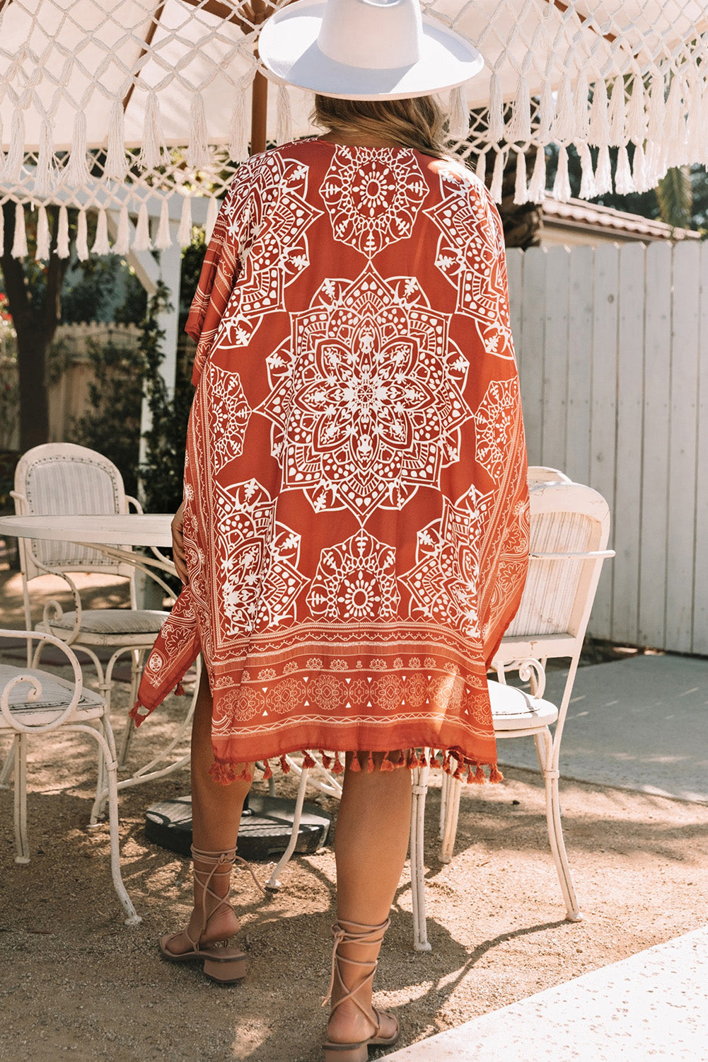Brauner Anja Tassel Kimono