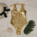 Maillot de bain femme bikini sexy or argent réfléchissant croisé en tissu bronzant vente au détail