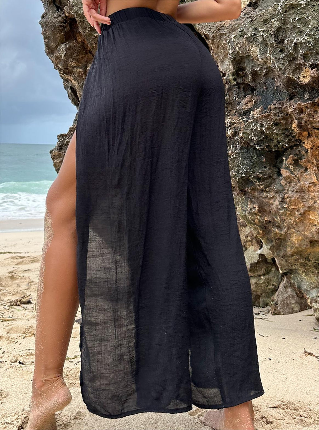 Paréo de plage en mousseline décontracté, anti-UV, jupe sexy, pantalon de plage style coréen