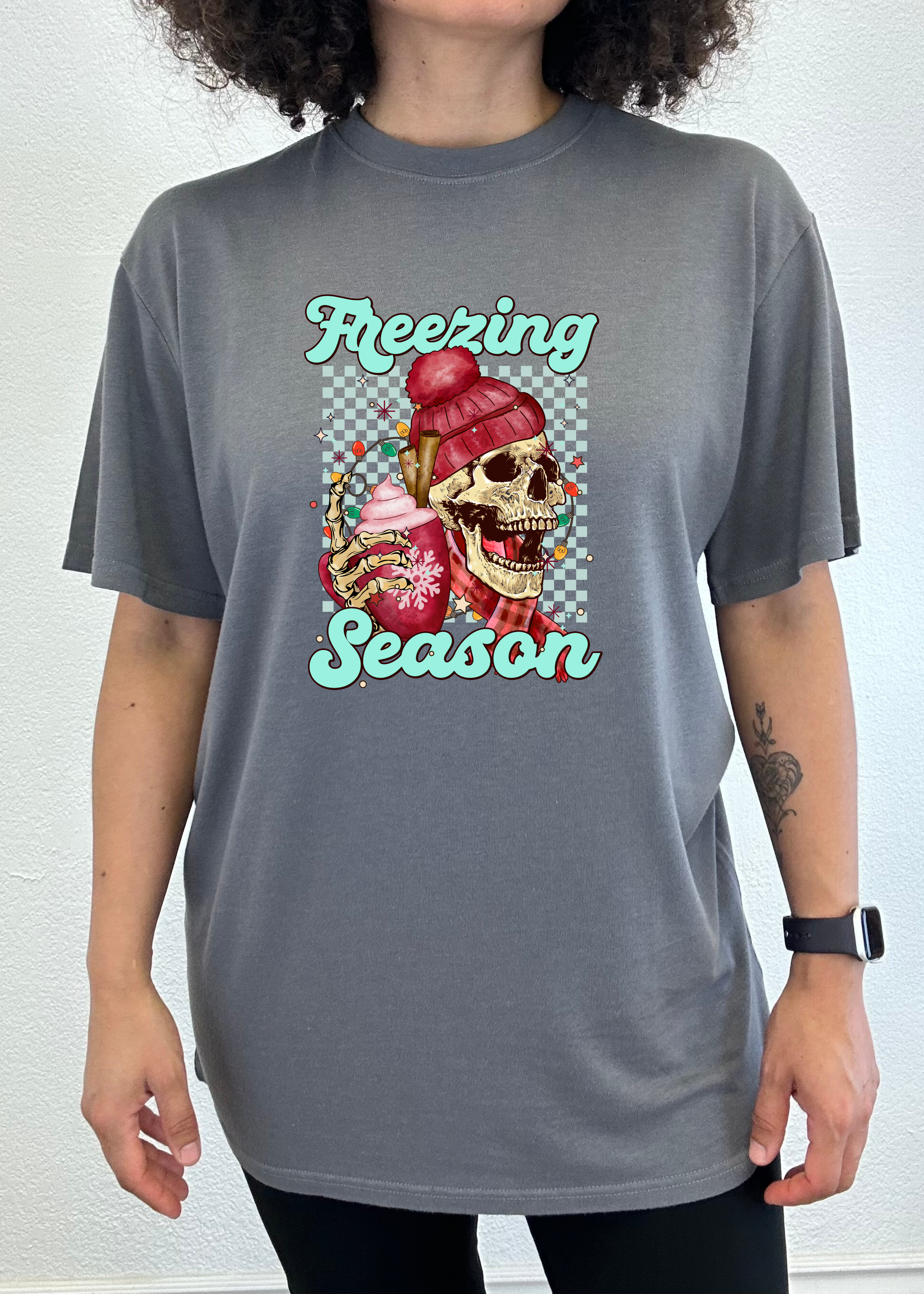 Freezing Season Unisex Bamboo Viscose/Organic Cotton Short Sleeve Graphic T-Shirt - The7Letter