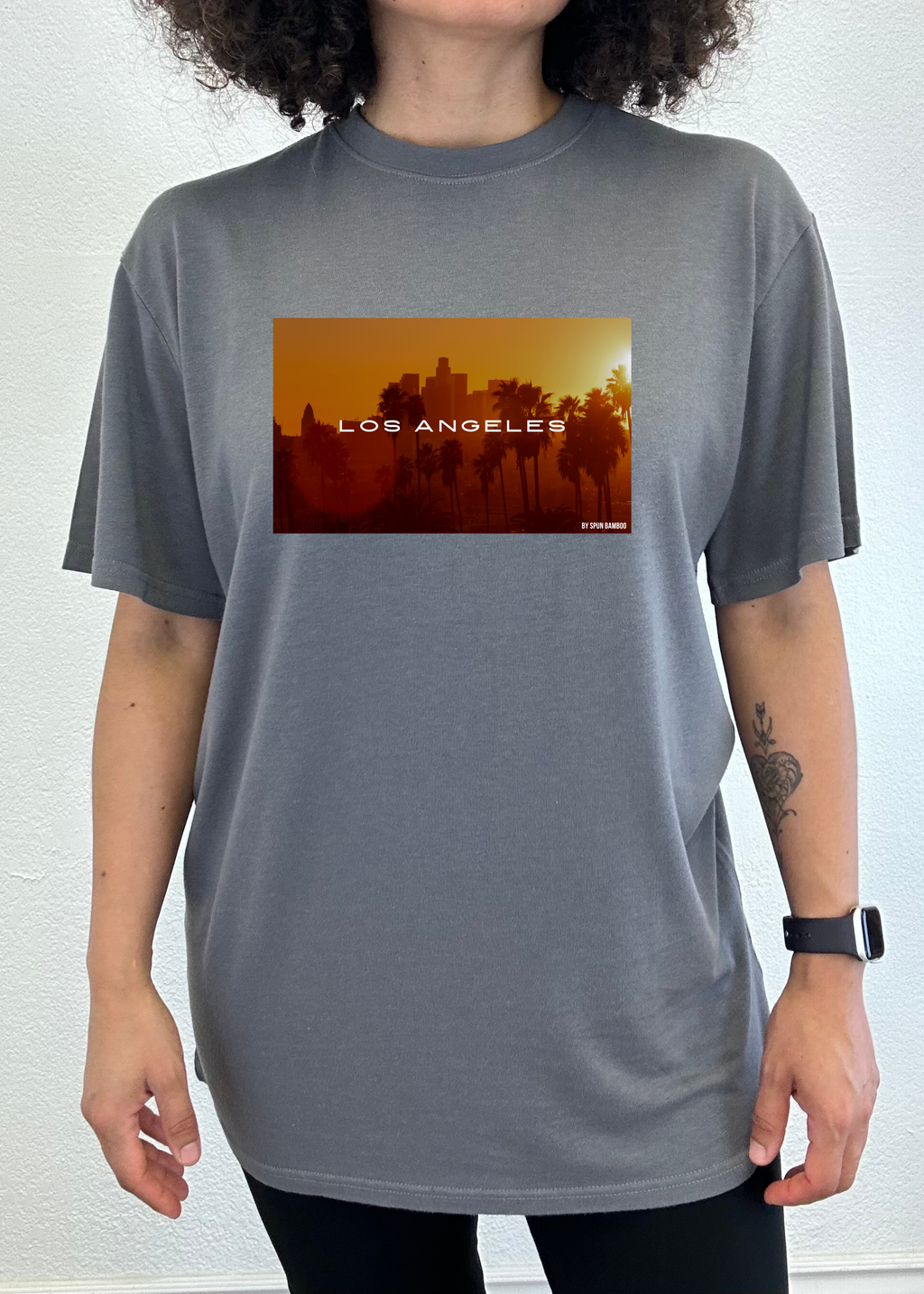 Los Angeles Unisex Bamboo Viscose/Organic Cotton Short Sleeve Graphic T-Shirt - The7Letter