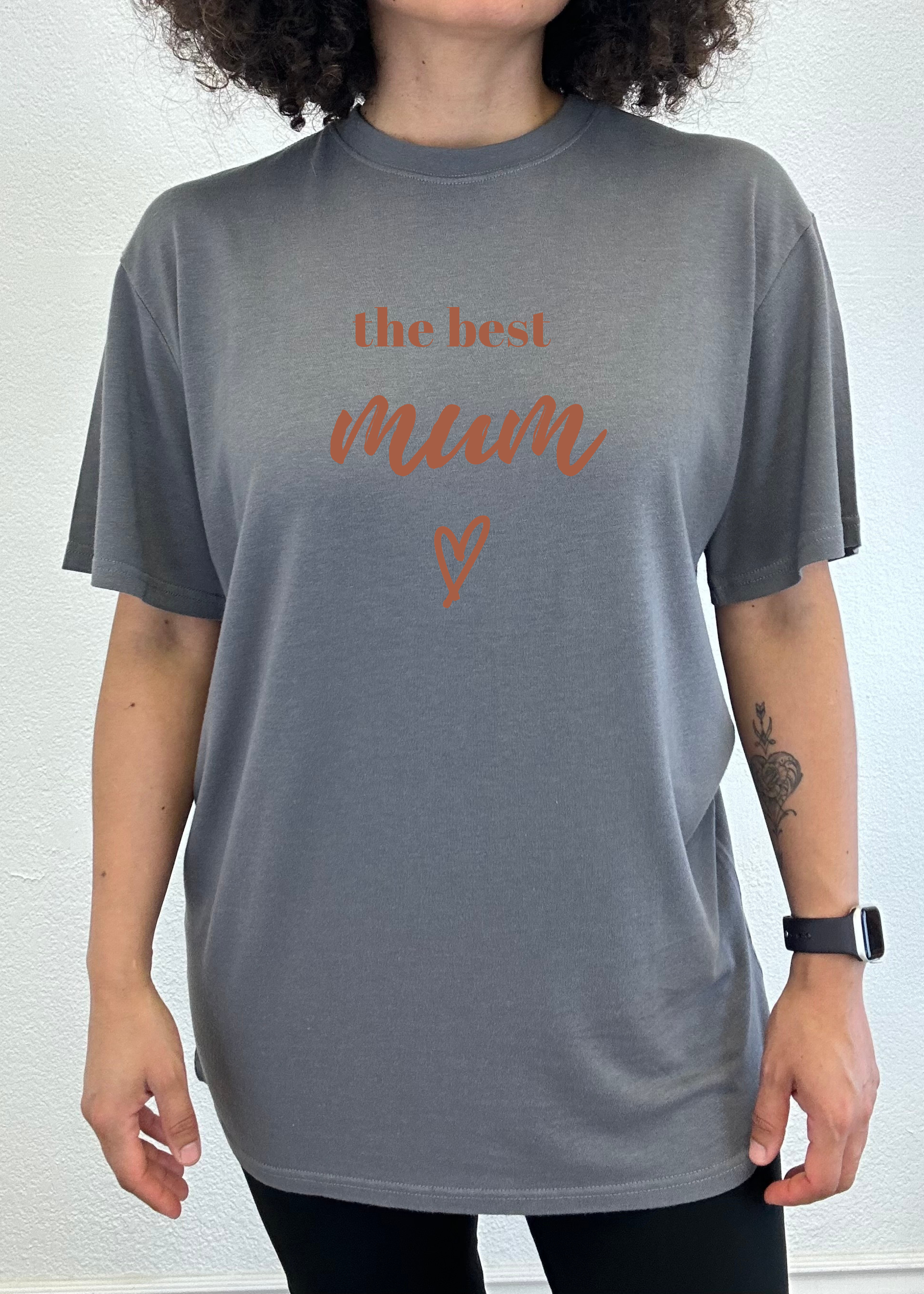 The Best Mum Unisex Bamboo Viscose/Organic Cotton Short Sleeve Graphic T-Shirt - The7Letter