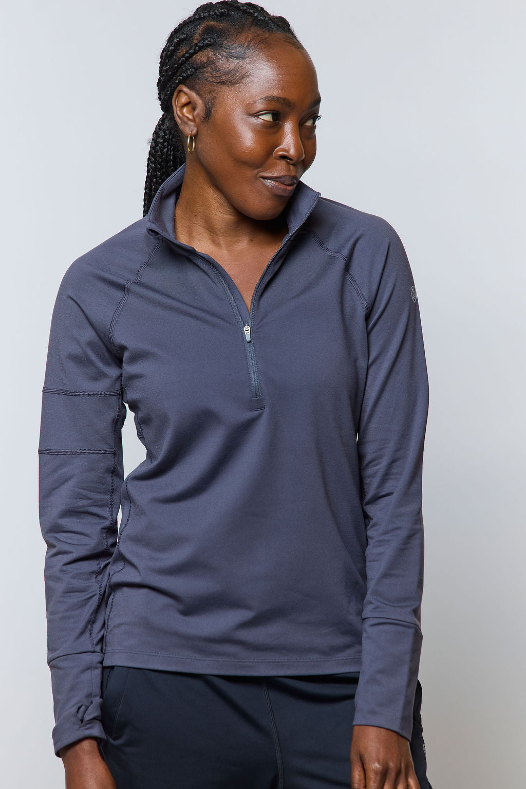 Foudy Mid-Weight Long Sleeve ½ Zip Top - The7Letter