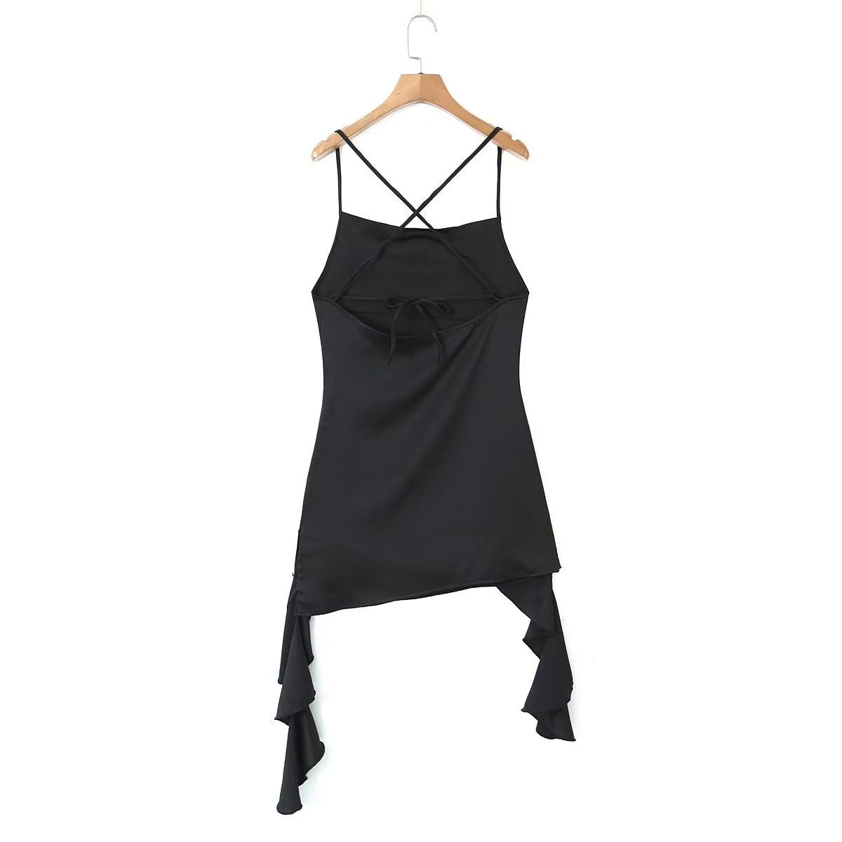 Frühling Sexy Rückenfrei V-Ausschnitt Dreidimensionales Blumenband Eng Anliegendes Sexy Kleid