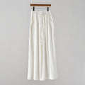 Frühling Sommer Baumwolle Leinen Damen Künstlerisch Stonewashed Damen Yogahosen Leinen Lässige Weite Hosen