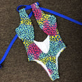 Maillot de bain sexy Export Maillot de bain Léopard Imprimé Col Licou Maillot Une Pièce Femme