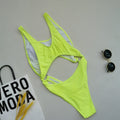 Bikini Einteiler Badeanzug Hohl Cutout Sexy Einteiler Badeanzug Batik