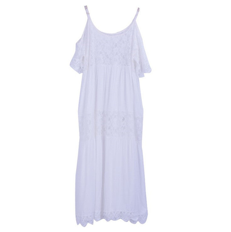 Robe de plage sexy en dentelle brodée avec des coutures en rayonne, un paréo de bikini pour la mer