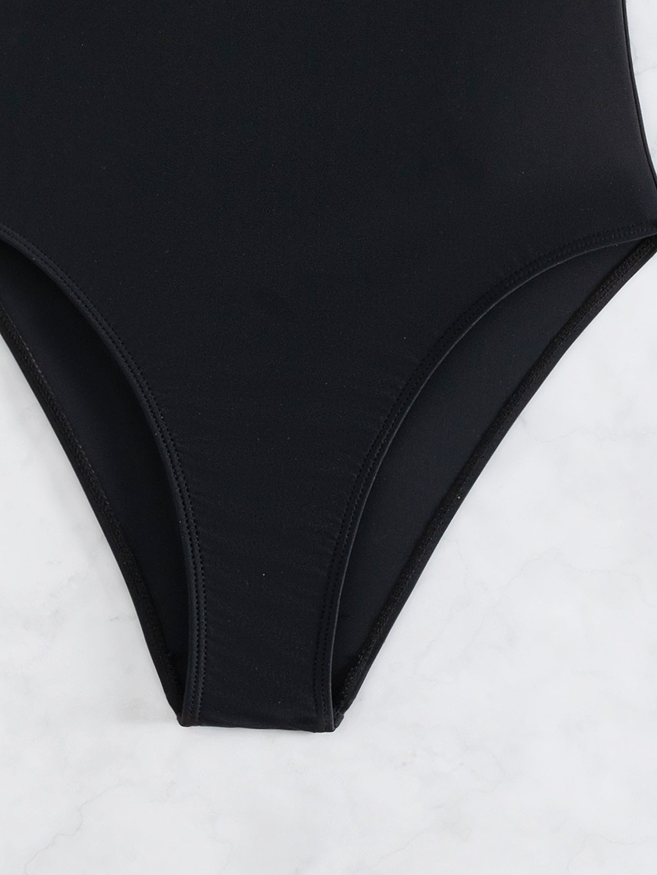Damen One-Piece-Badeanzug Neckholder Pailletten Sexy Rückenausschnitt Bikini Badeanzug