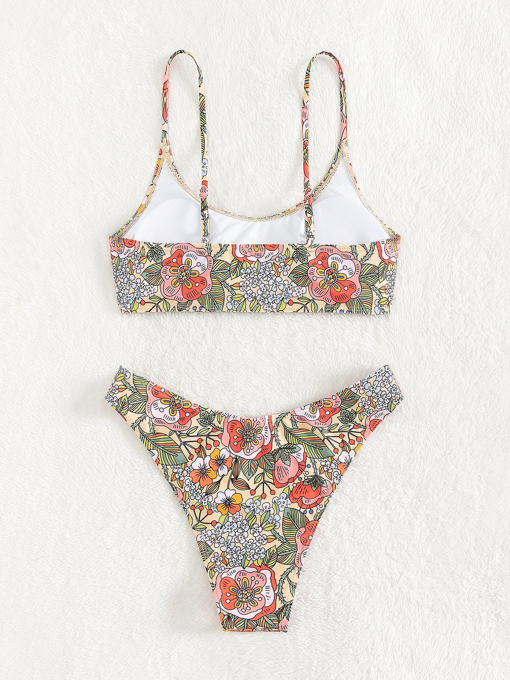 Maillot de bain bikini sexy, haut de tube pour petite poitrine, taille haute, maillot de bain fendu pour femme