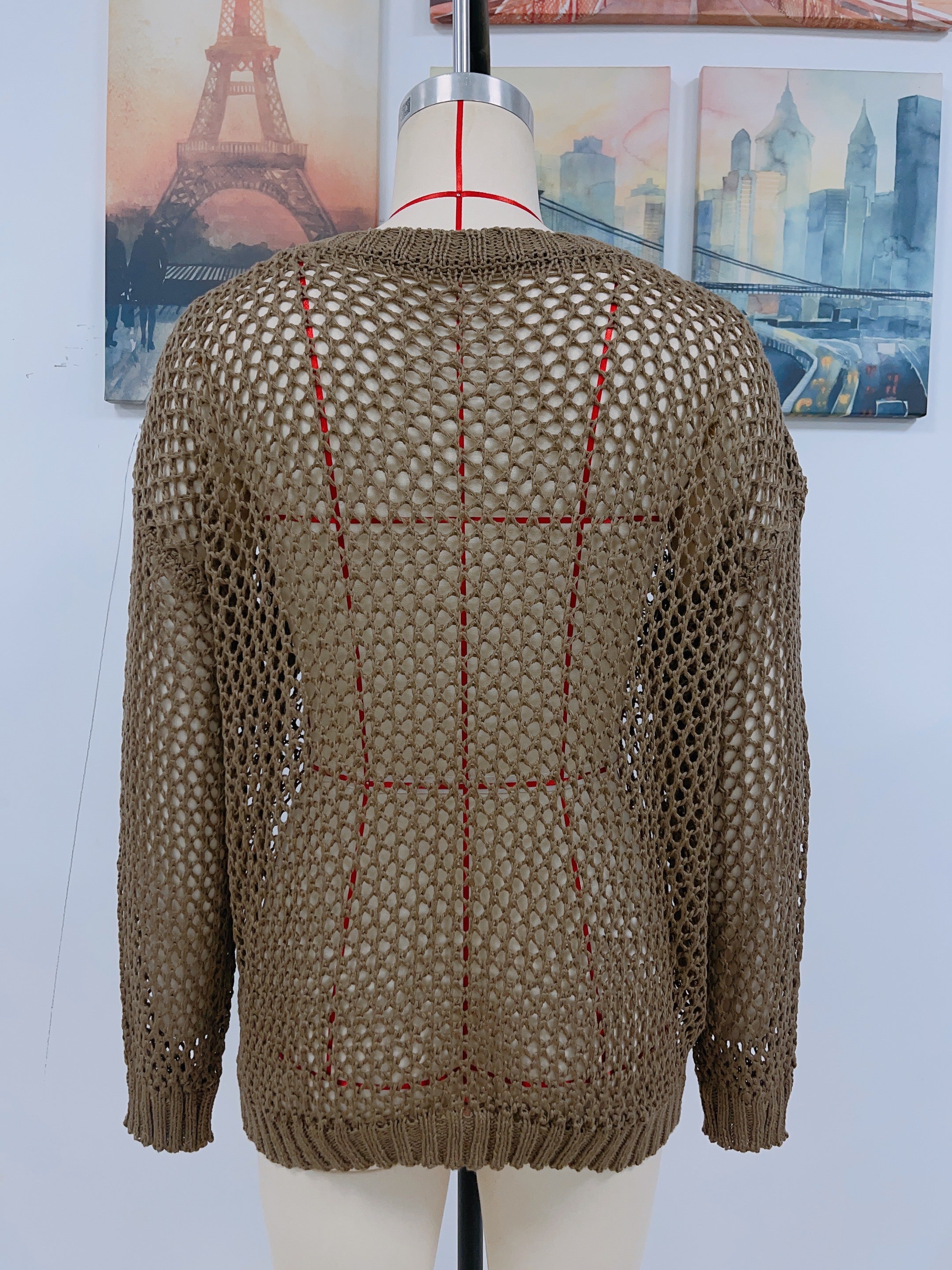 Damen Sommer Rundhals Fünf-Stern-Ausschnitt Sexy Pullover Damen Strickmode