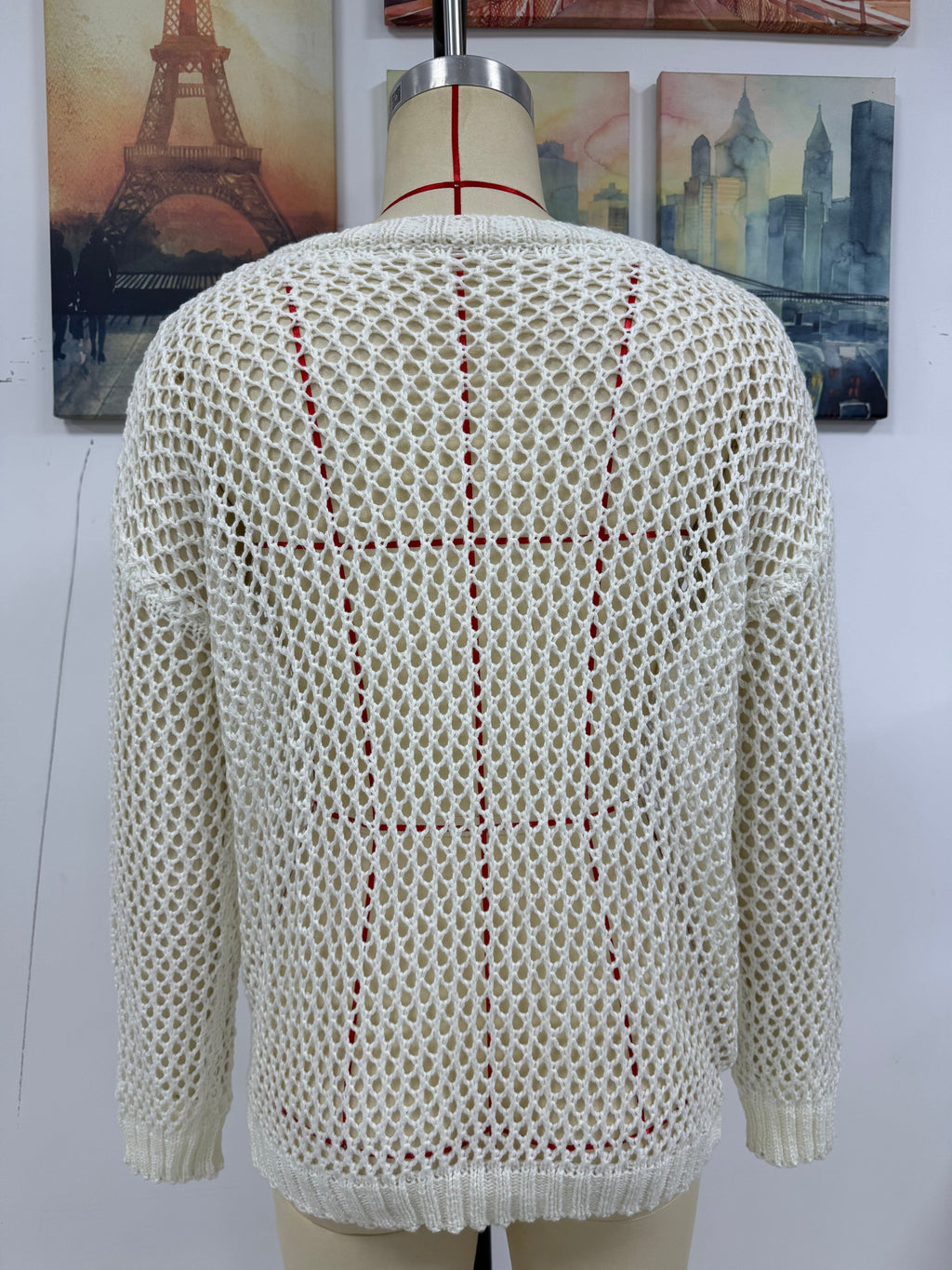 Damen Sommer Rundhals Fünf-Stern-Ausschnitt Sexy Pullover Damen Strickmode