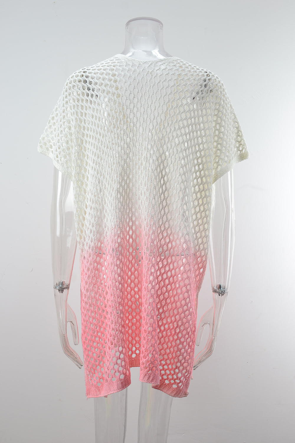 Robe de plage bikini chemisier ajouré coupe-bas teint de couleur colorée pour femmes d'été