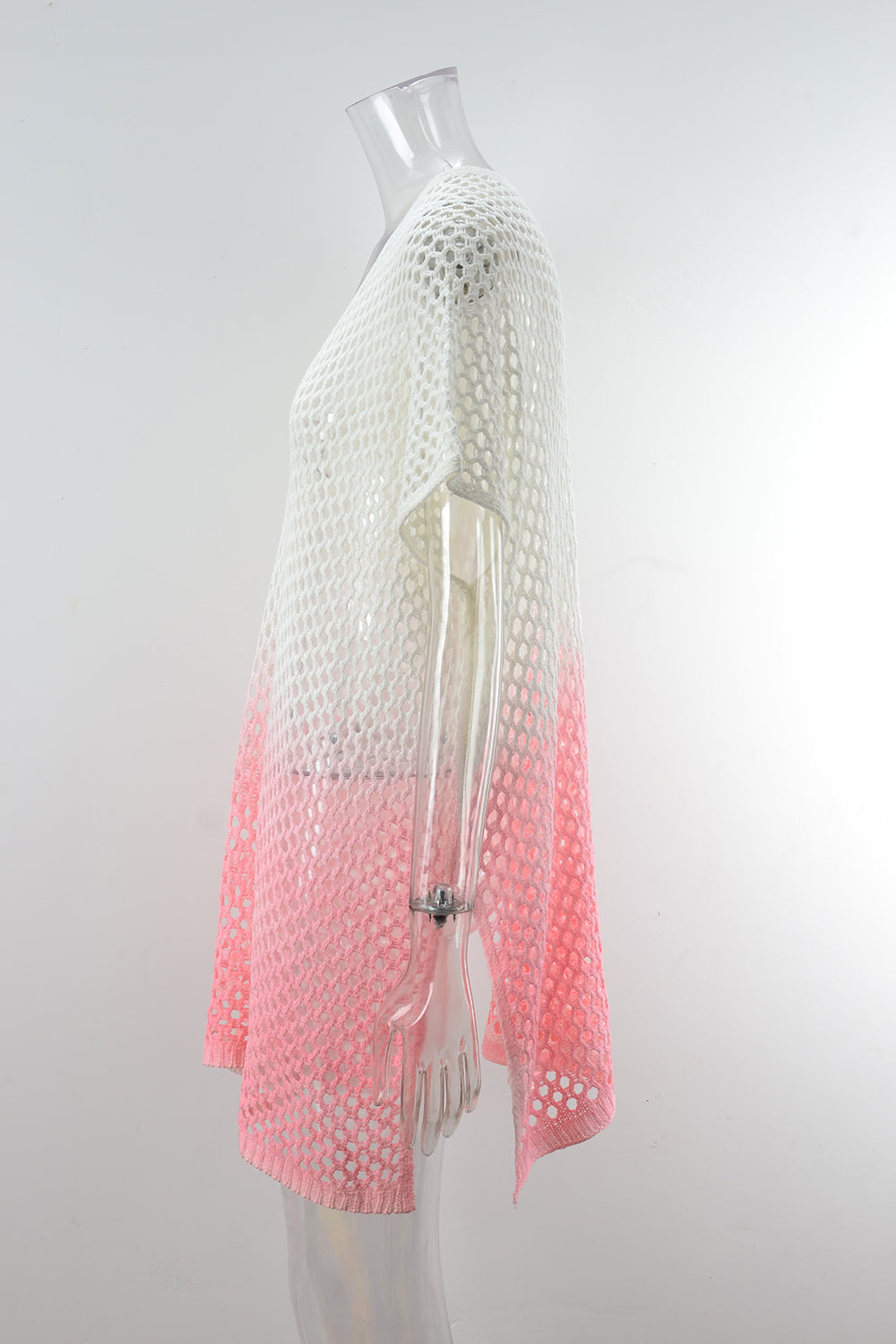 Robe de plage bikini chemisier ajouré coupe-bas teint de couleur colorée pour femmes d'été