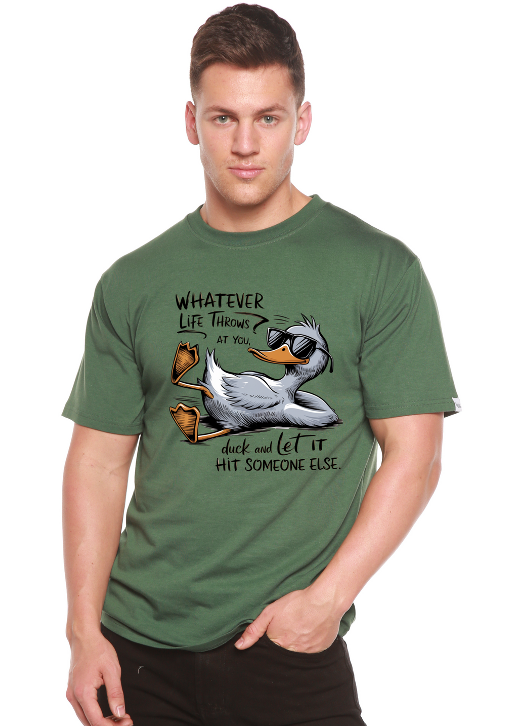 Whatever Life Throws at You Funny Unisex Bamboo/Cotton Graphic T-Shirt - The7Letter
