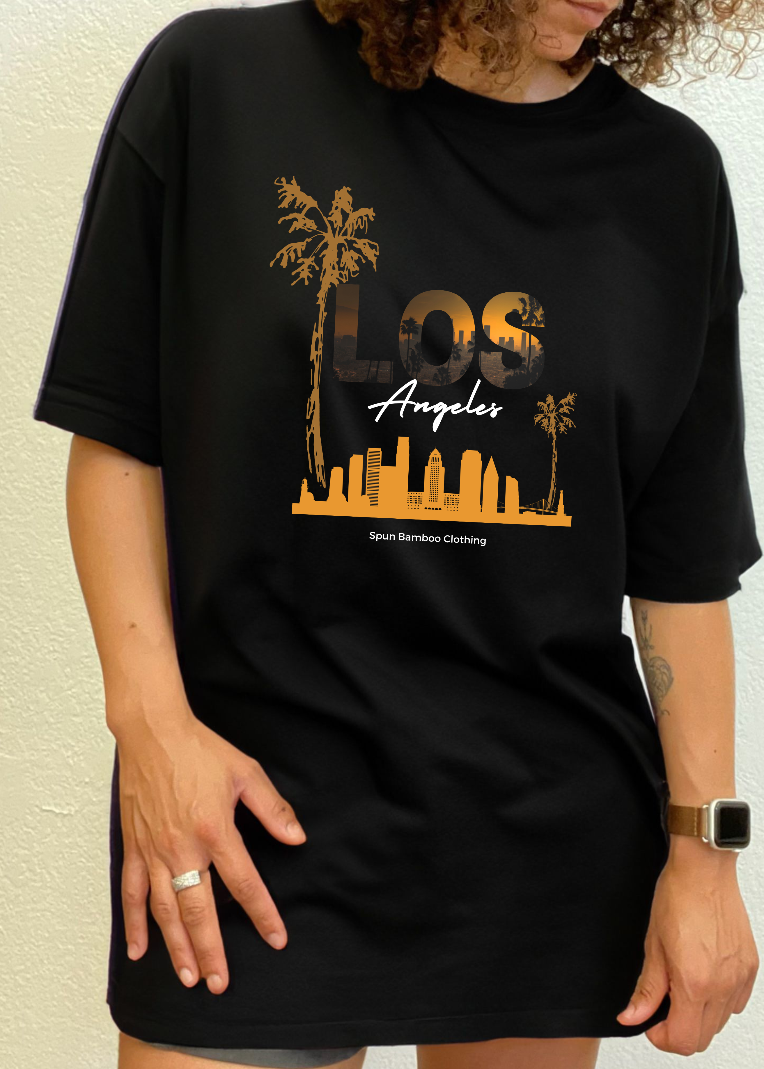 Los Angeles Unisex Bamboo Viscose/Organic Cotton Short Sleeve Graphic T-Shirt - The7Letter