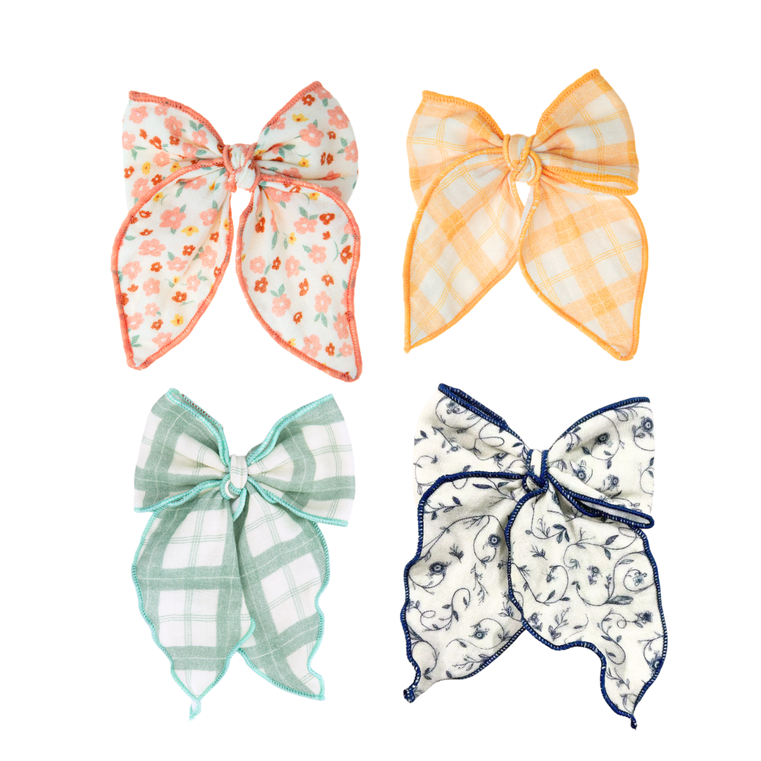 Fable Bow | Mid Size | Fern Plaid - The7Letter