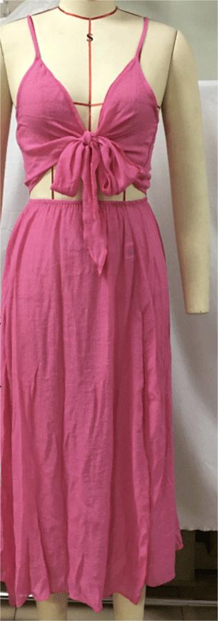 Cache-maillot sexy ensemble deux pièces de plage jupe à bretelles pour femme vacances en bord de mer