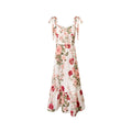 Frühlings-Retro-Urlaubs-Blumendruck weißer Hintergrund Schnür-ärmelloses Cami-Kleid