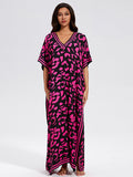 Robe ample en rayonne pour les vacances, chemisier de protection solaire pour la plage, robe de bord de mer, vêtement d'extérieur pour femme, maillot de bain