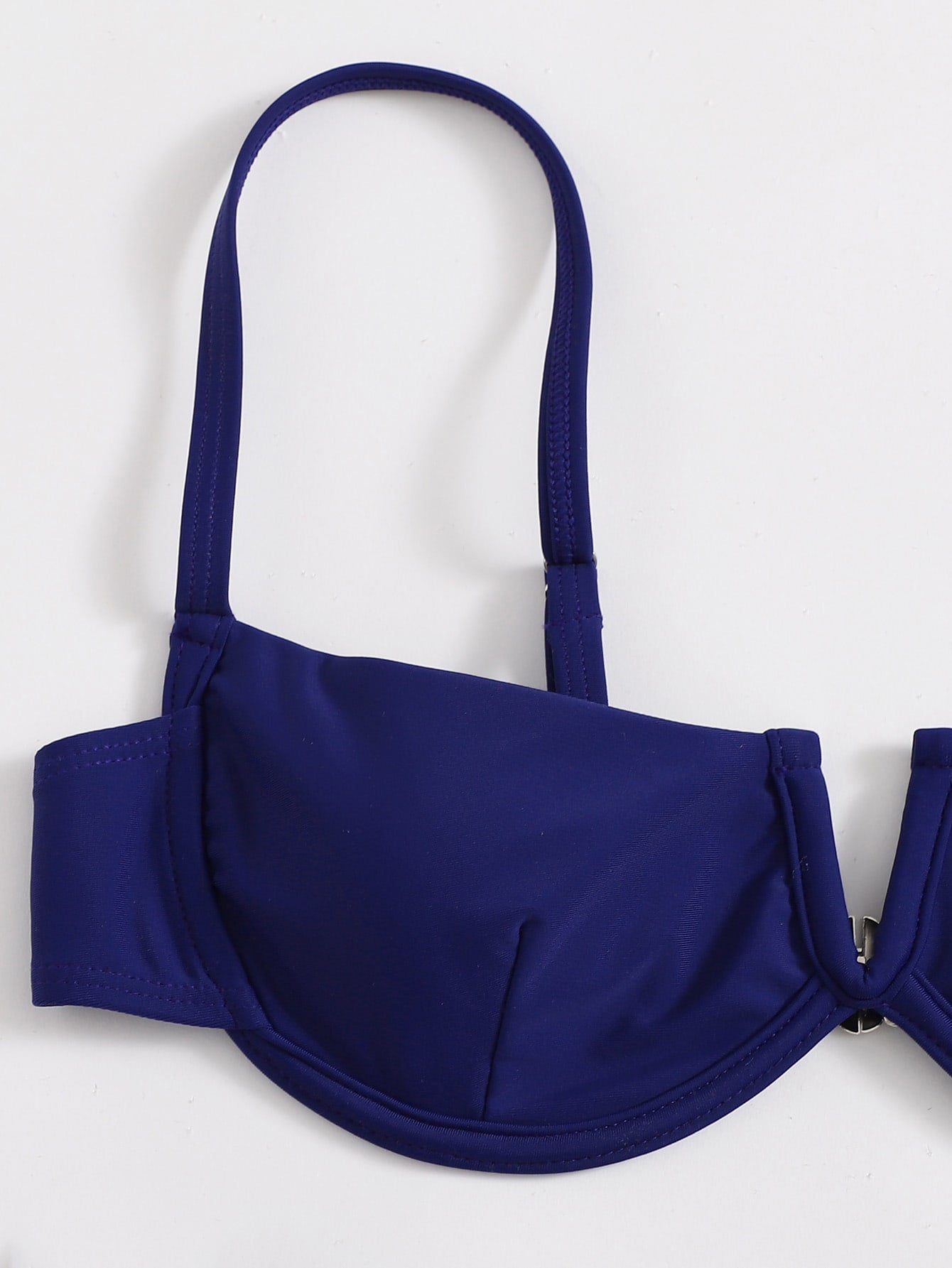 Badeanzug Damen Stahlbügel gerafft sexy Bikini einfarbiger Bikini-Badeanzug