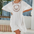 Damenkleidung Urlaub Handhäkeln Nähen Einfarbig Strand Cover-up Sonnenschutz Sexy Lockere Bluse Häkelnadel