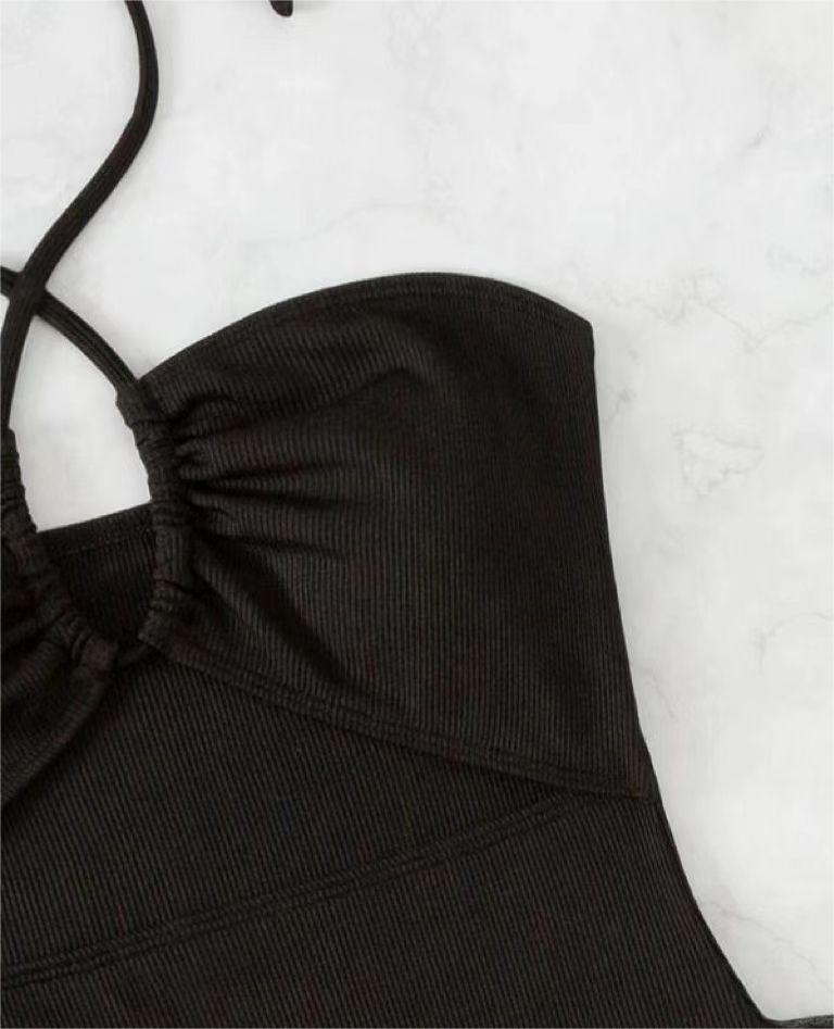 Sexy Dreieck Einteiler Bikini Kleiner Gruben-Mesh-Rock Zweiteiler Damen Badeanzug