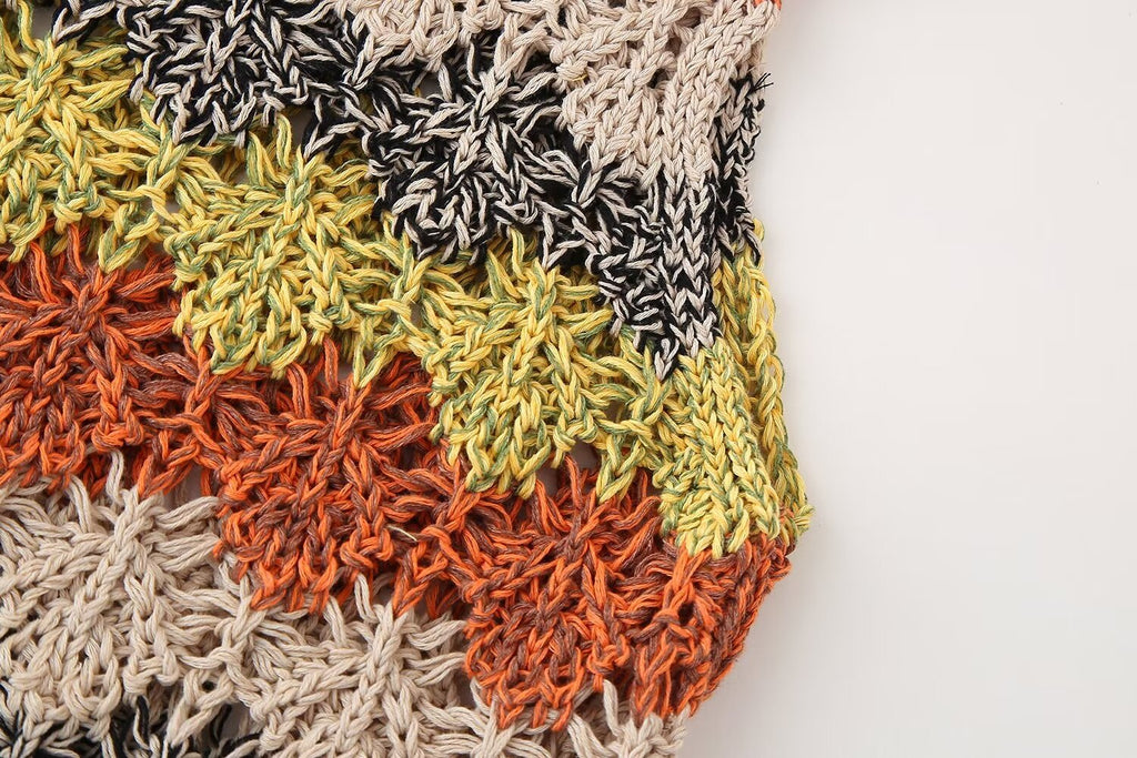 Sommer Damenbekleidung Street Casual Aushöhlen Cutout Rund Ärmelloses Strickoberteil