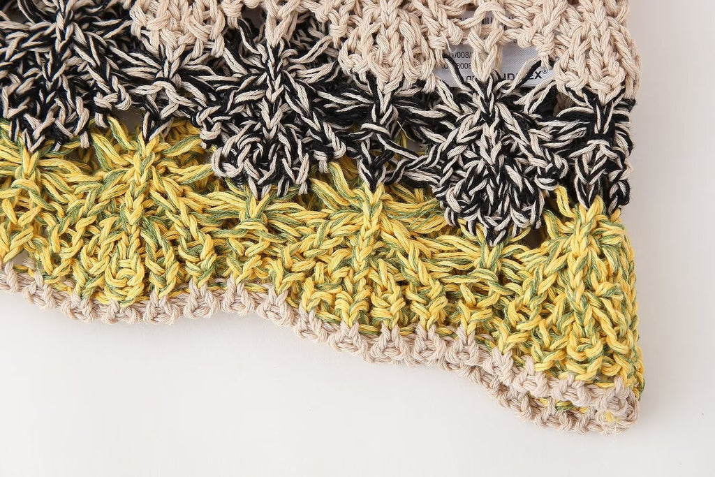 Sommer Damenbekleidung Street Casual Aushöhlen Cutout Rund Ärmelloses Strickoberteil
