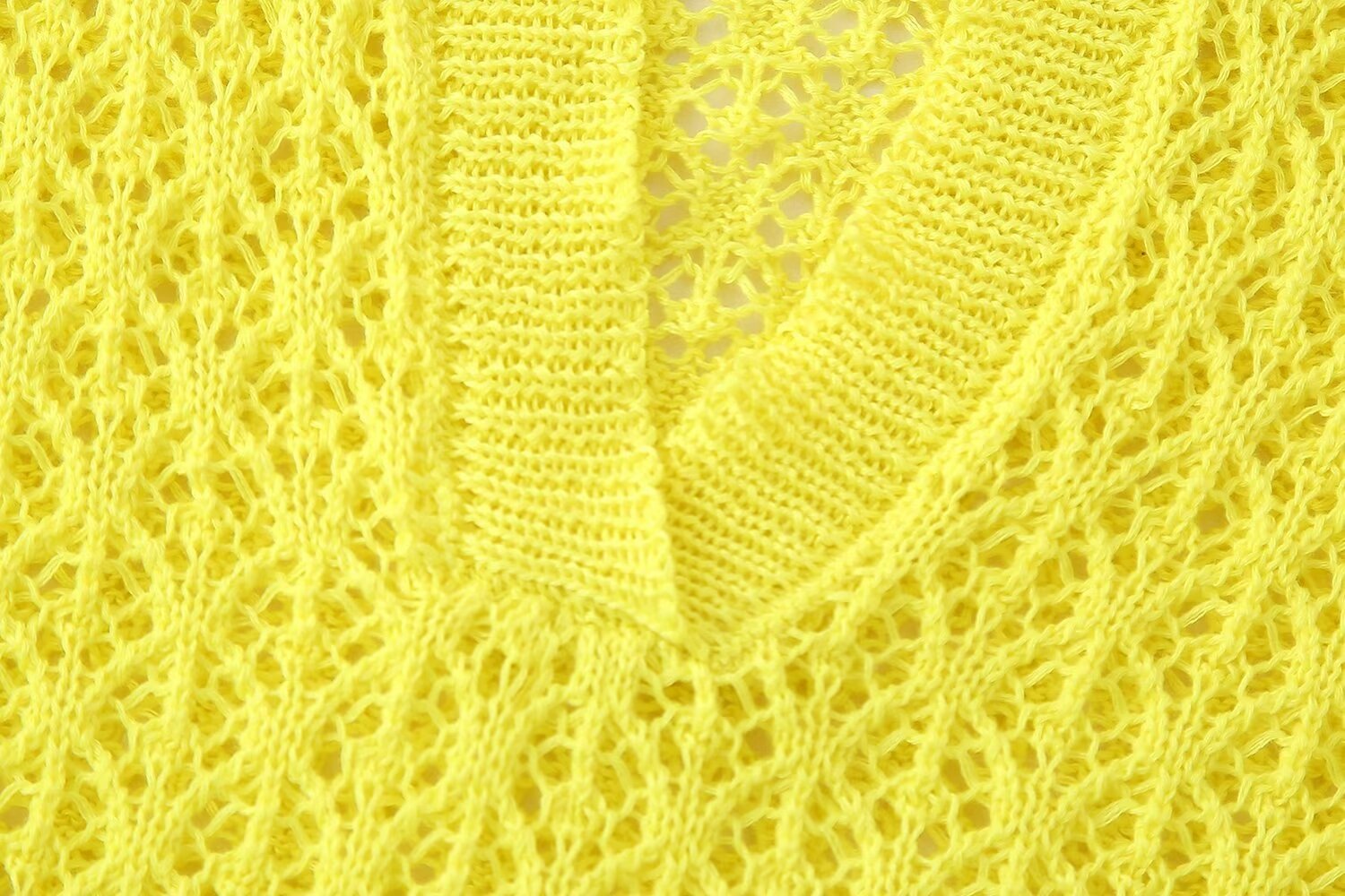 Damenbekleidung Sommer Jacquard Mesh Lockerer Polokragen Strickwaren