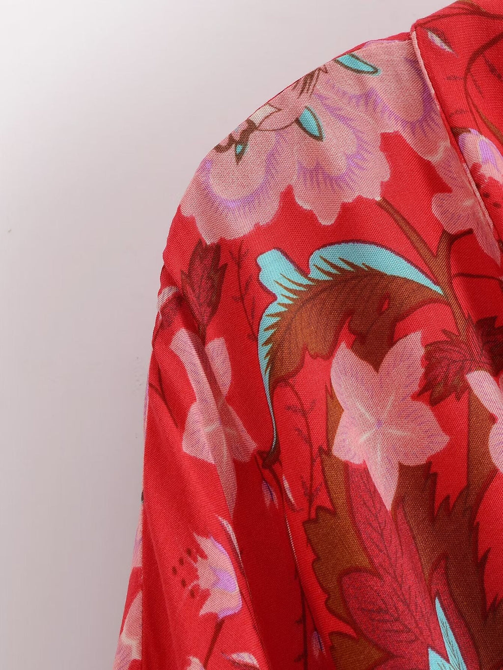 Sommer-Rayon-Gürtel-Kurz-Kimono-Cardigan
