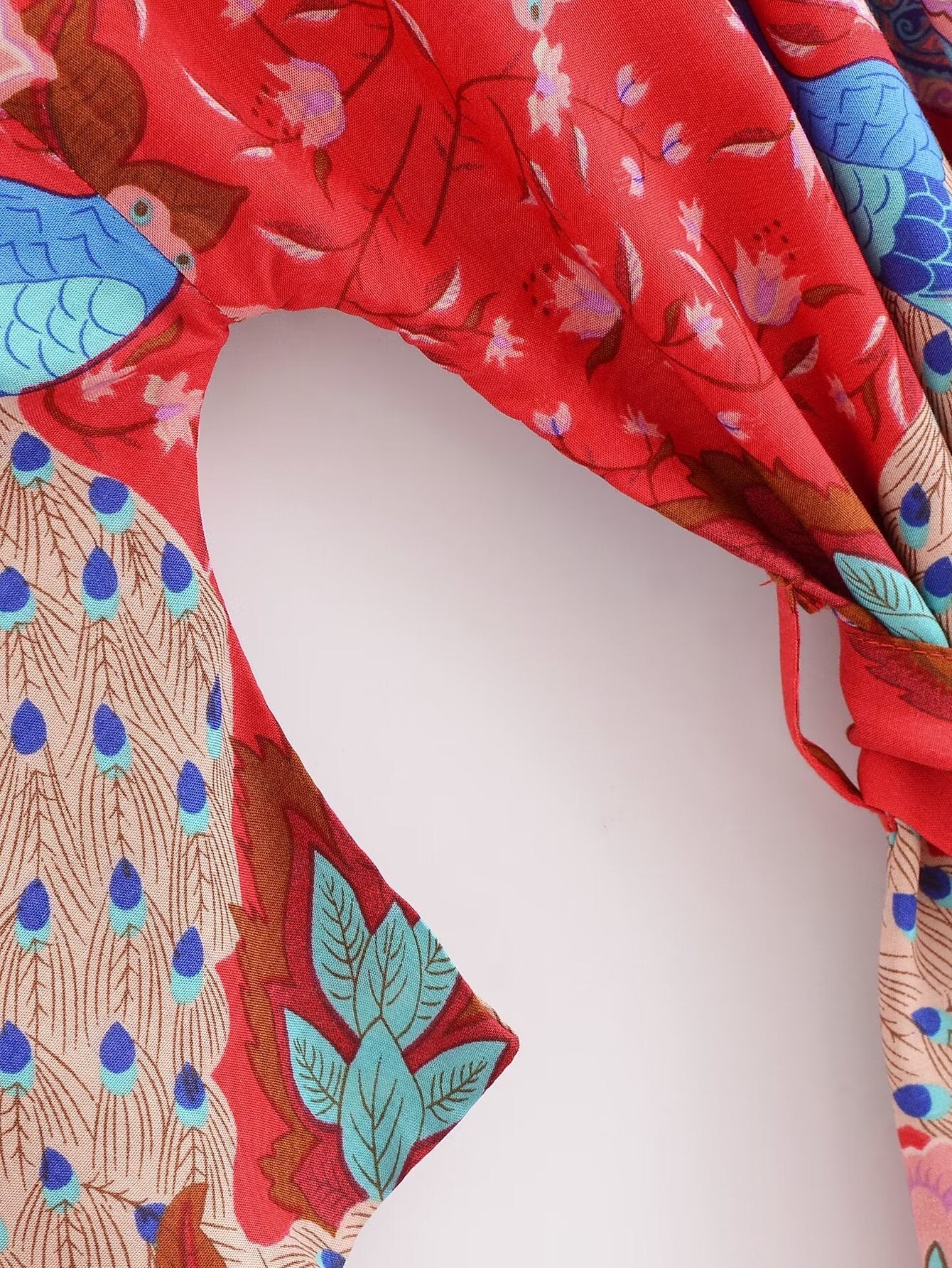Sommer-Rayon-Gürtel-Kurz-Kimono-Cardigan