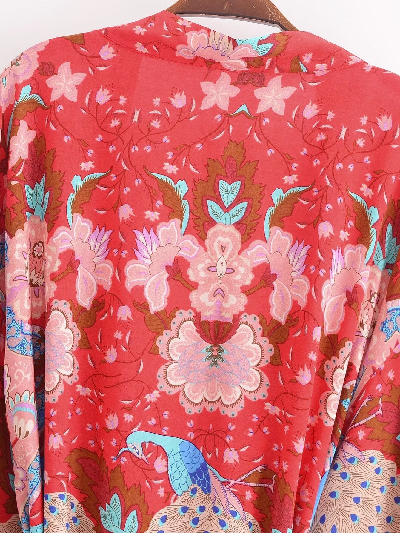 Sommer-Rayon-Gürtel-Kurz-Kimono-Cardigan