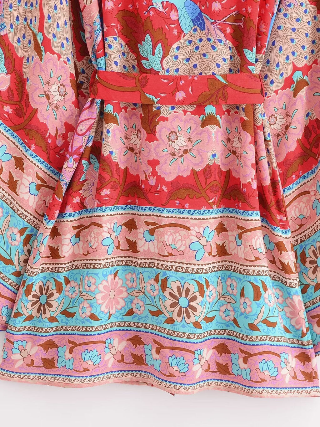 Sommer-Rayon-Gürtel-Kurz-Kimono-Cardigan