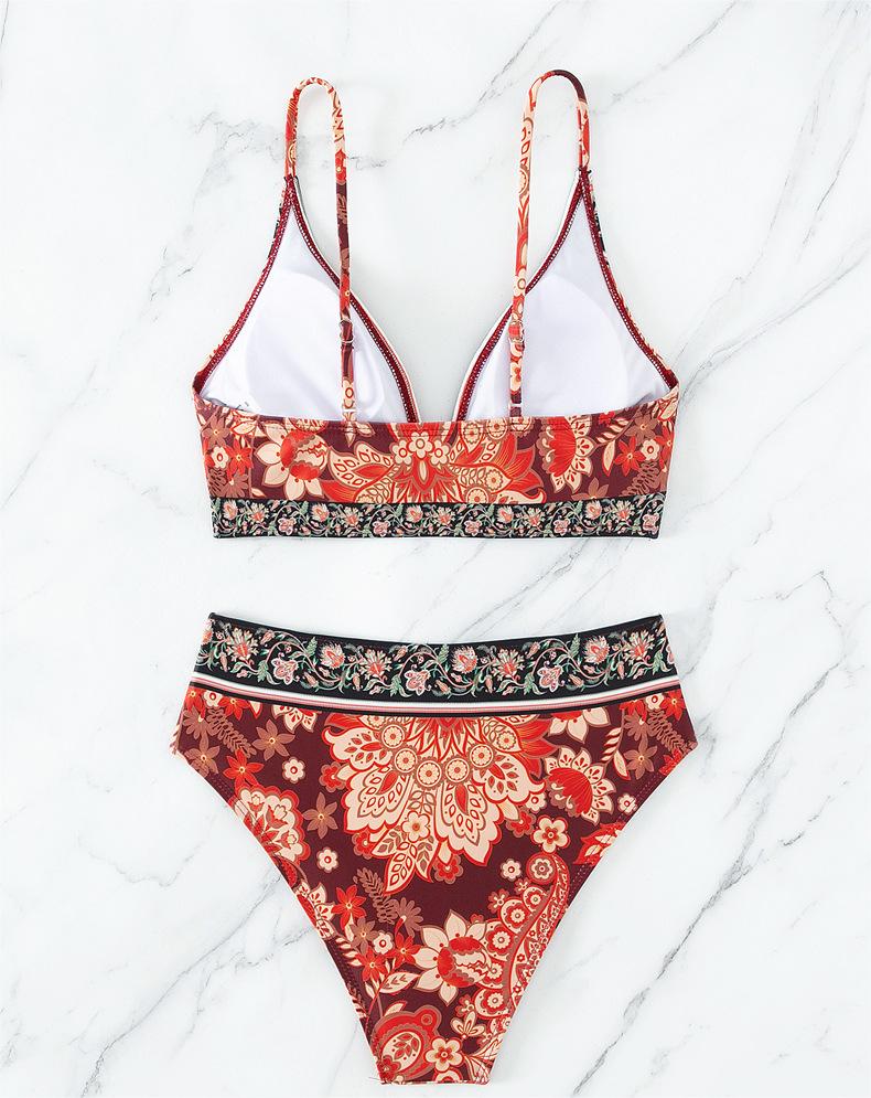 Bikini Kleiner Busen Push-Up Split Damen Badeanzug Sexy Bikini Badeanzug