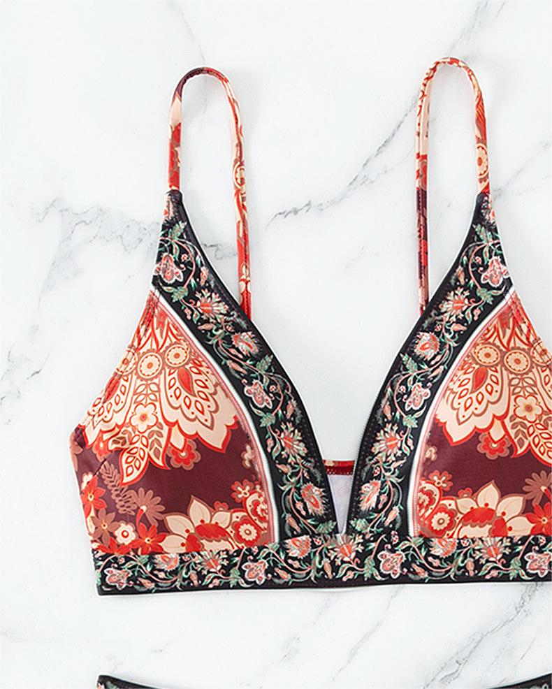 Bikini Kleiner Busen Push-Up Split Damen Badeanzug Sexy Bikini Badeanzug