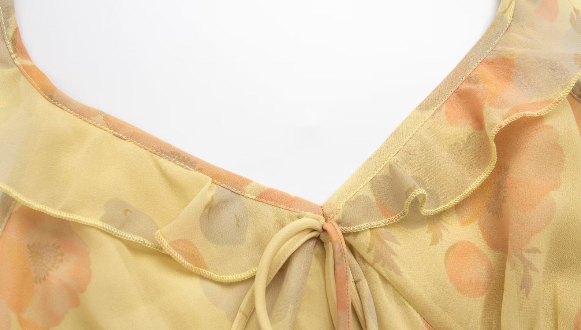 Robe d'été sexy à col en V et imprimé floral pour femme