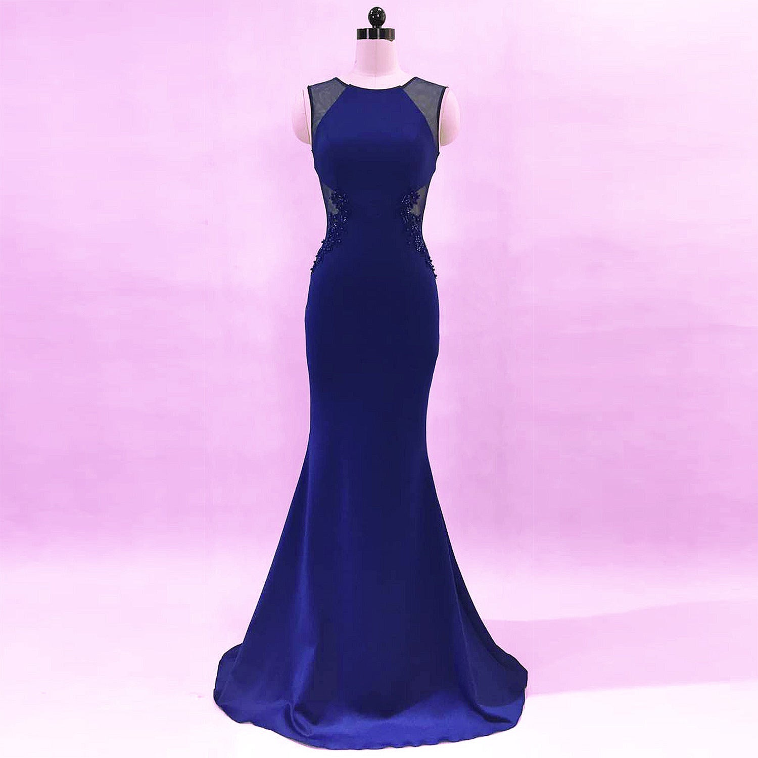 Abendkleid Damen Cocktail Gastgeberin Schmal Elegantes Fünf Farben Partykleid Maxikleid