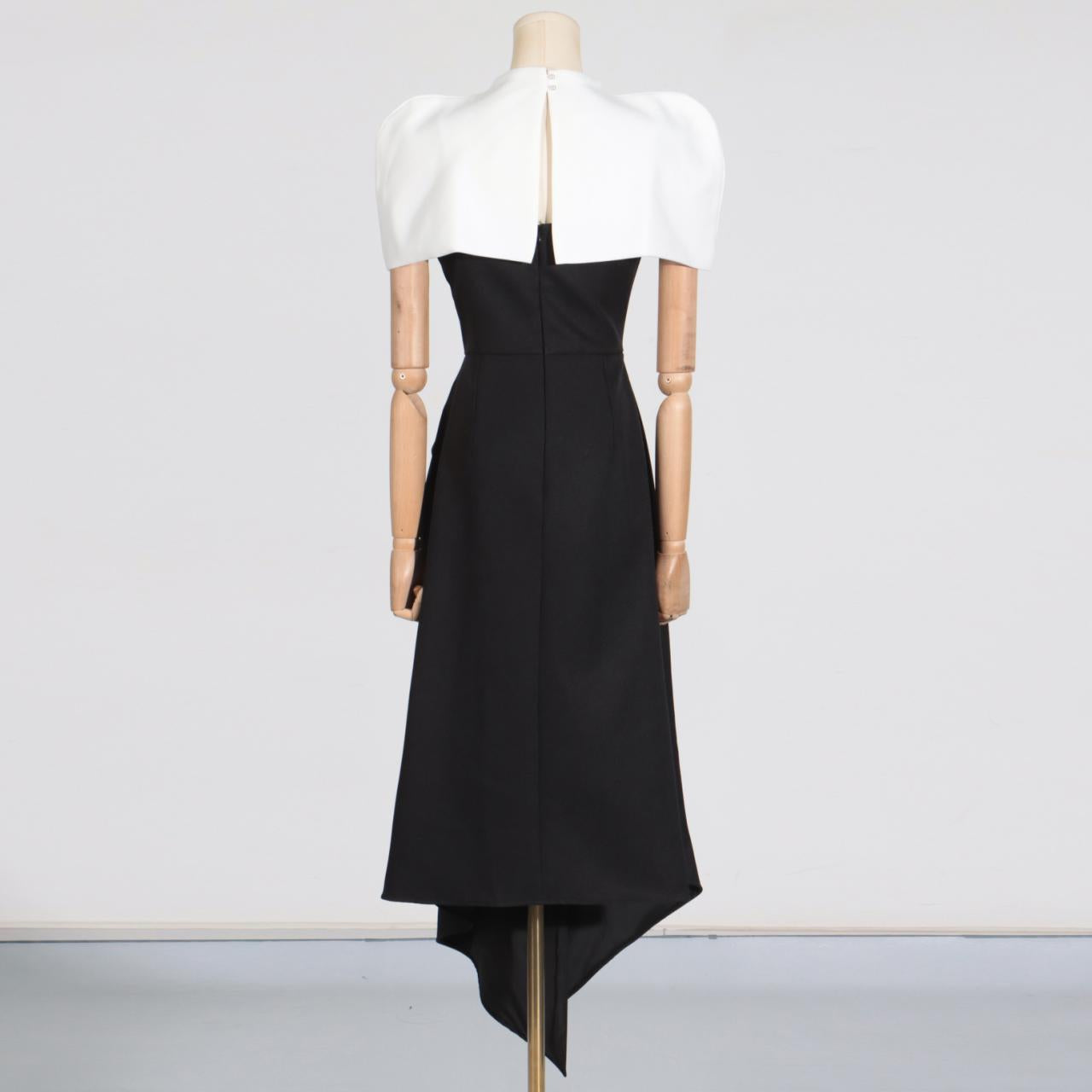 Elegantes Vietnam Special Interest Design Abnehmbares Pullover-Patchwork-Cami-Kleid Damen Sommer Schlitzkleid Damen