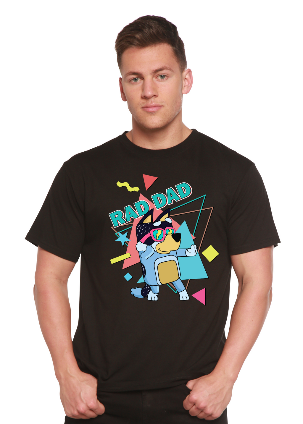 Rad Dad Bluey Men's Bamboo Short Sleeve Graphic T-Shirt - The7Letter
