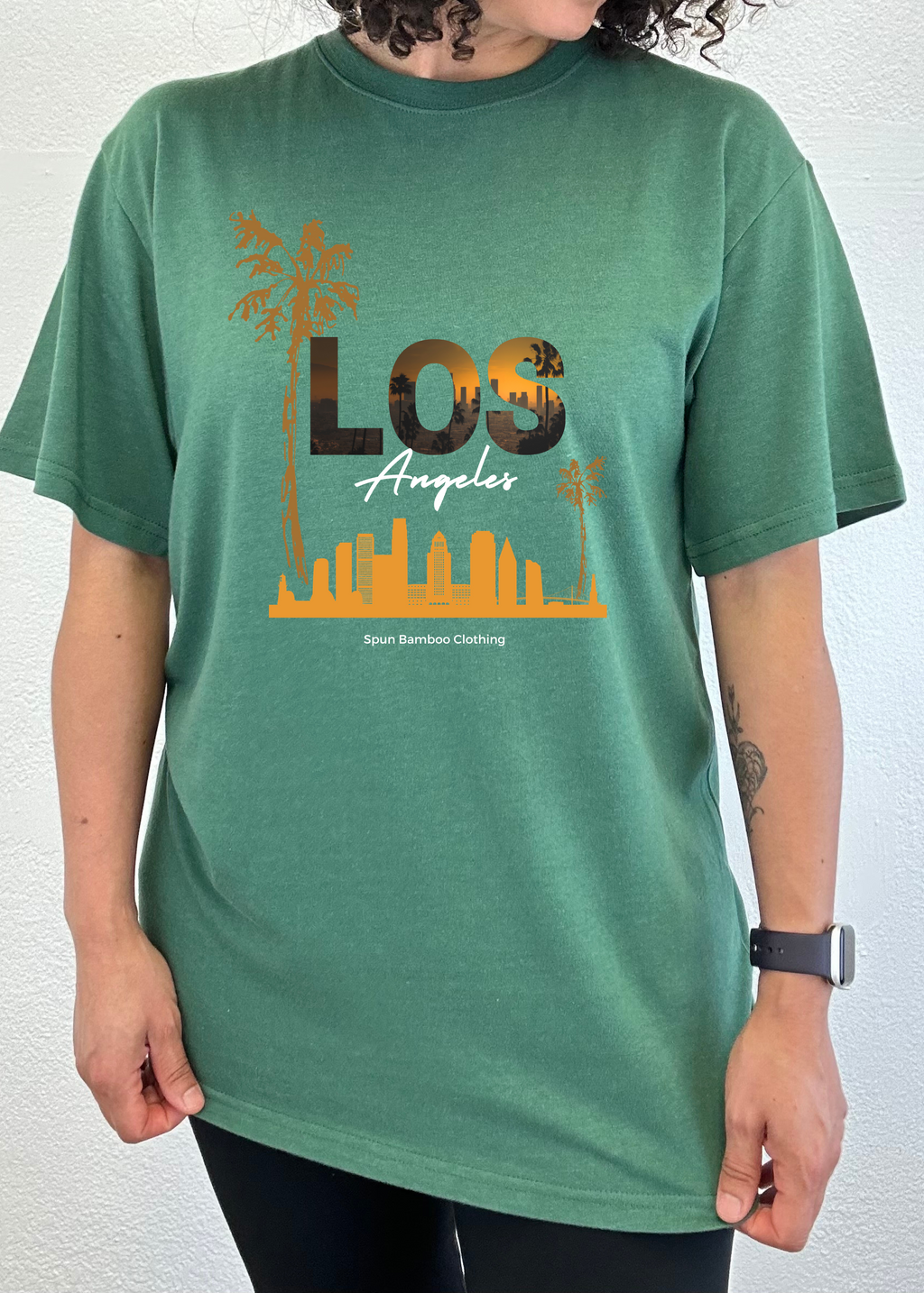 Los Angeles Unisex Bamboo Viscose/Organic Cotton Short Sleeve Graphic T-Shirt - The7Letter