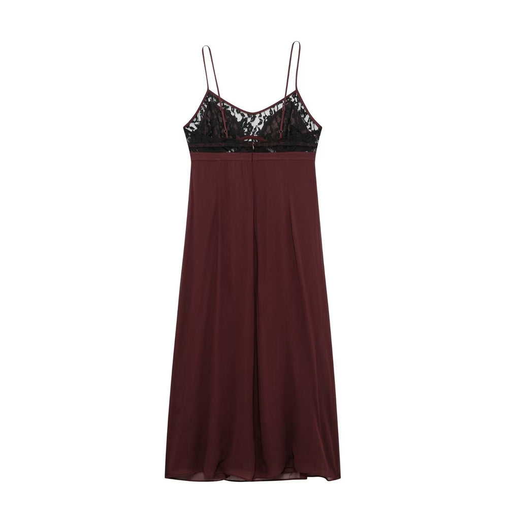 Robe De Nuit Sexy En Dentelle Décorative Pour Femmes Hiver