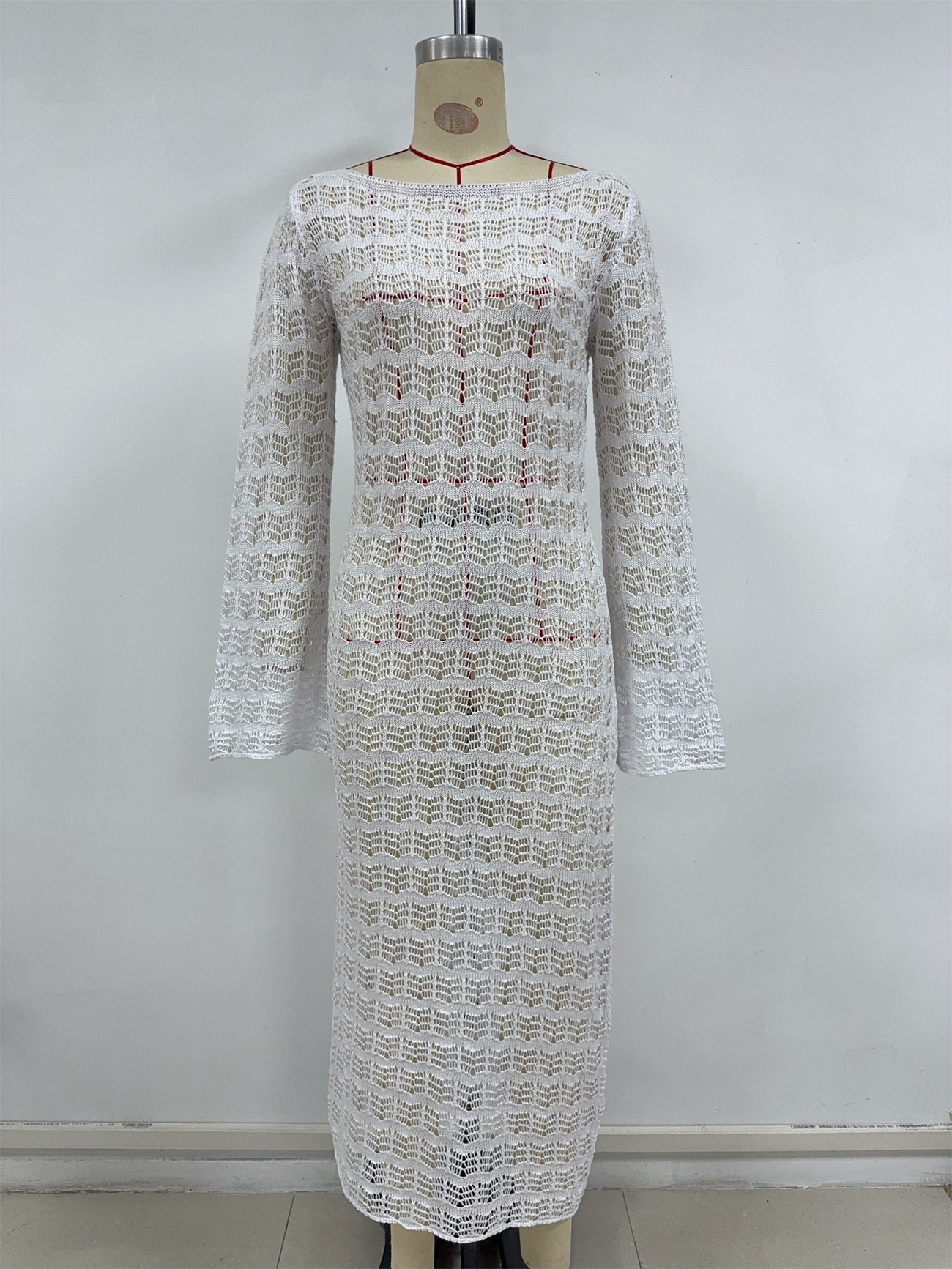 Robe tricotée sexy printemps-été, robe de plage, robe élégante pour femme