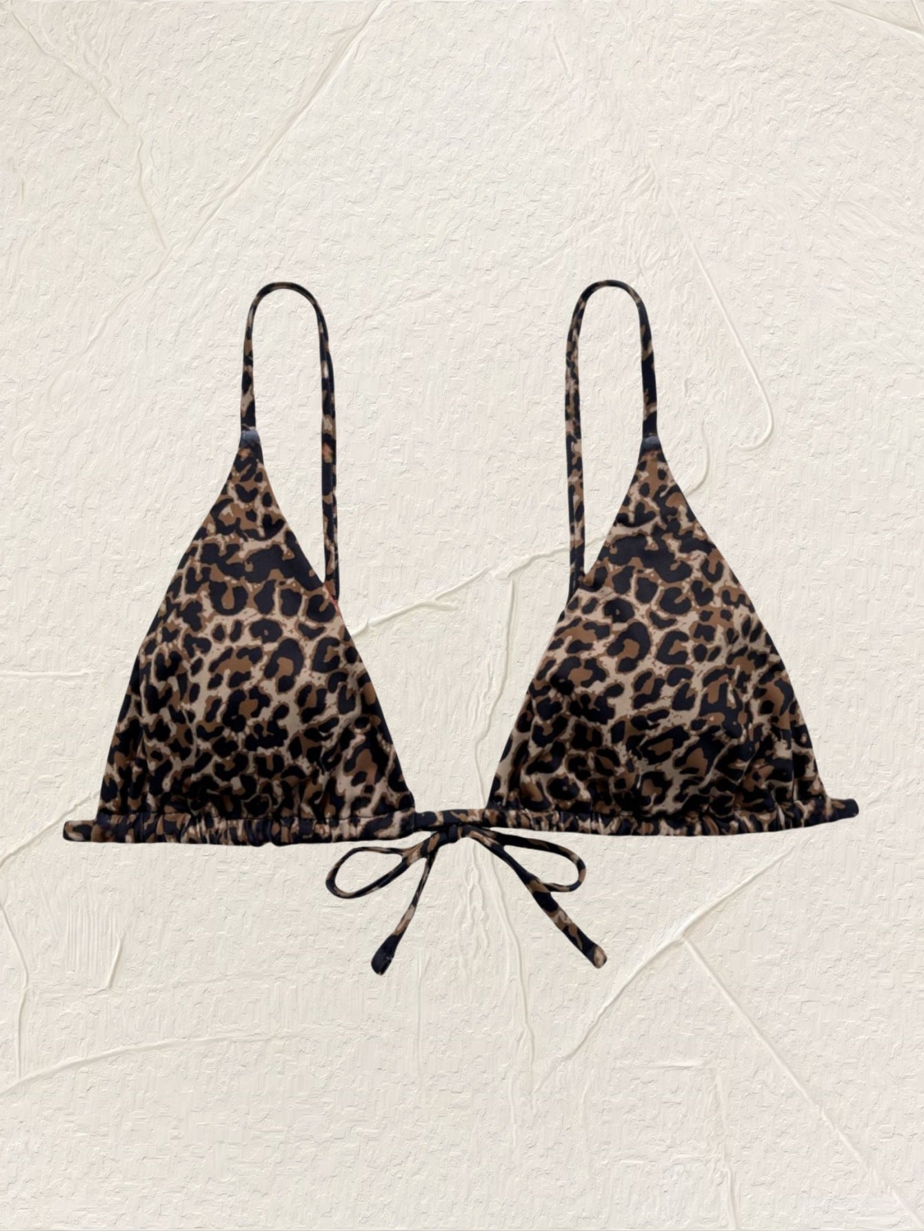 Klassisches Leopardenmuster bedruckt Bikini Einzelbluse Sexy Badeanzug Badebekleidung